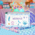 VIVIQUEN 24 Pack Mermaid Pattern Double-Sided Paper, 12-inches Purple Textured Scrapbook Paper Craft Paper Folded Flat for DIY Background Card Mak...