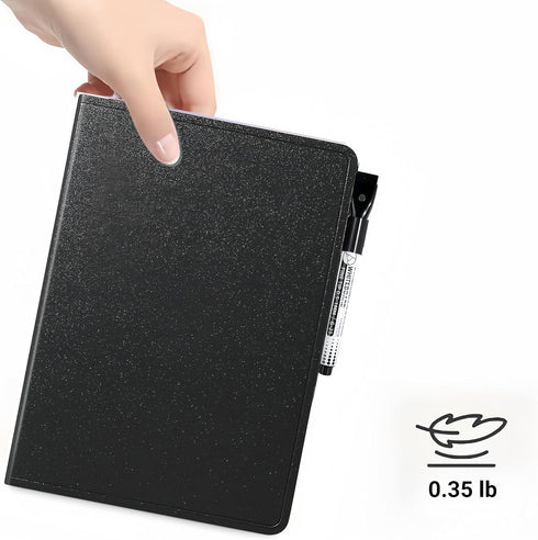 White Board Notebook, A5 Sliding Portable Dry Erase Board, Erasable Double Sided Office Mini Whiteboard with Marker Pen Suitable for Study Meeting...