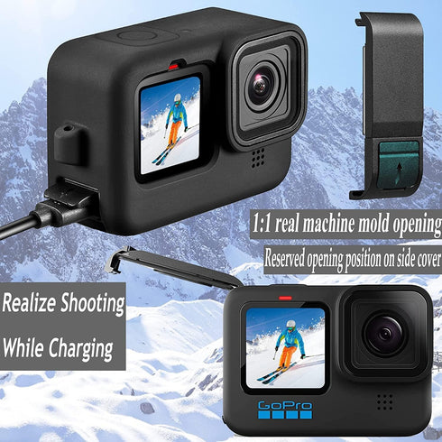 Silicone Sleeve Protective Case for Hero 12 11 10 9+?6PCS? Tempered Glass Screen Protector for Hero 12 11 10 9, Accessories Kit for GoPro Hero 12 ...