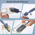 Double Sided Cleaning Brush,Soft Kitchen Scrub Brush,Reusable Silicone Bottle Cleaning Brush,Narrow Neck Bottle Brush Cleaner,Long Handle Bottle B...