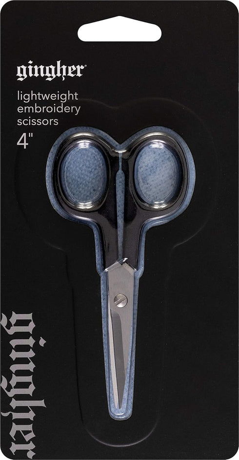 Fiskars Gingher 01-005102 Lightweight Embroidery Scissors, 4-Inch , Black...