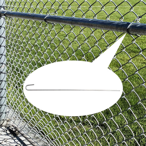 Aiwaiufu Aluminum 8inch 100 Packs Chain Link Fence Ties, 12.5 Gauge Aluminum Wire Hook Ties for Chain Link Dog Fence, Diameter 2mm...