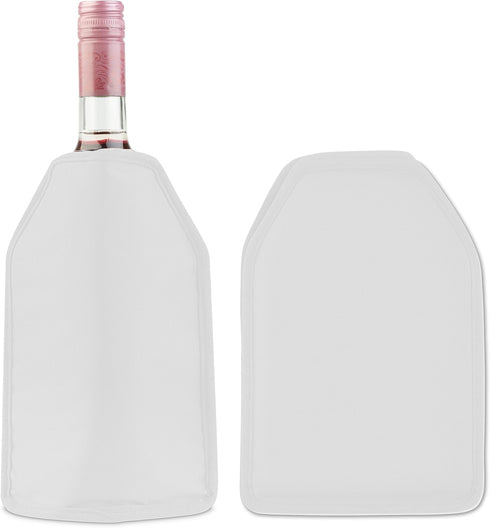 Wine Cooler Sleeve, High Quality Solid Gel Wine Sleeve, Reusable Wine Bottle Cooler, White...