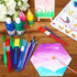 Lincia 30 Pcs Paint Brush Set Bulk, All Purpose Paint Brushes for Acrylic Painting, Easy to Clean and Hold, Round and Flat Kids Paint Brushes, Gre...