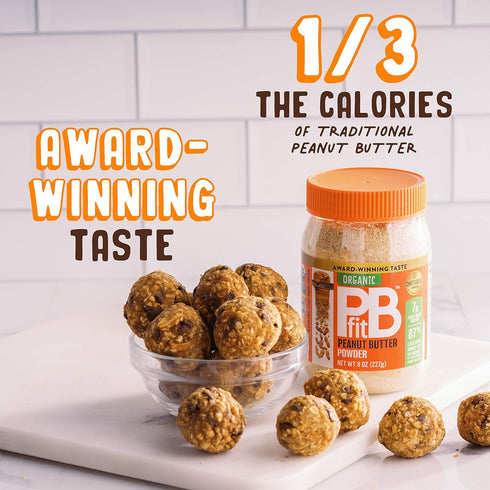 PBfit All-Natural Organic Peanut Butter Powder, Powdered Peanut Spread from Real Roasted Pressed Peanuts, 7g of Protein, 8 Ounce (Pack of 1)...