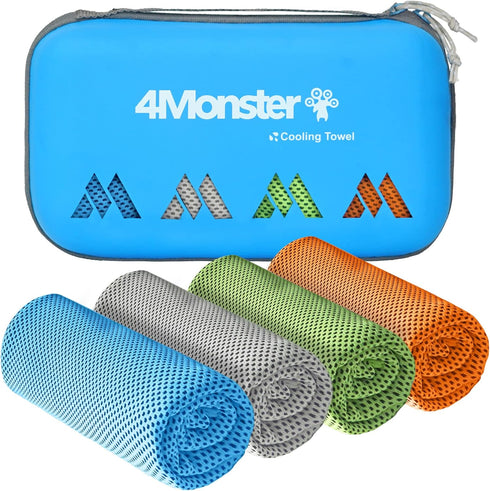 4Monster Cooling Towel for Neck and Face,Microfiber Cold Towel for Hot Weather,Quick Dry Ice Chilly Towel Cooling Rags for Neck Stay Cold for Gym,...
