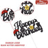 Black Glitter Mario Cake Topper Happy Birthday Cake Decoration Video Game Themed Kids Boys Birthday Party Supplies...