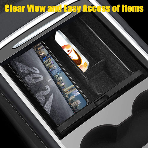 Center Console Organizer Tray Fit for 2021 2022 2023 Tesla Model 3/Y Armrest Storage Box Cubby Drawer Container Tesla Model 3 Model Y Accessories ...