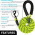 Rope Dog Leash 5 ft, Heavy Duty, Reflective, Tangle-Free rope with Comfortable Padded Handle, Ideal for small medium large Breed Dogs, Perfect for...