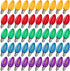 50 Pack C7 LED Replacement Light Bulb, C7 LED Bulbs for Christmas Outdoor String Lights, E12 Intermediate Base, Commercial Grade Holiday Bulbs (C7...