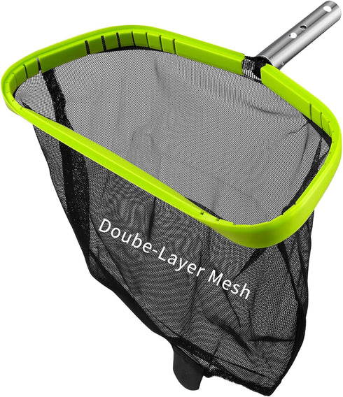 Pool Net,Professional Swimming Pool Leaf Skimmer Nets for Cleaning with Nylon Deep Bag ?Heavy Duty Aluminum Frame & Handle ?Swimming Pool Nets for...