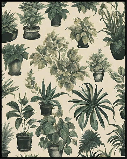 Posterizer 1 pcs-plants and pots-minimalist cute poster 2-Floral & Botanical Art-GIft for Men Women Teens-Living Room Bedroom Decor- unframed wall...