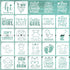 22 Pack Cute Baby Shower Stencils for Onesie Decorating Kit, Boy Girl Shirt Fabric Stencils for Clothes Phrases Mixed Animals Pattern Templates fo...