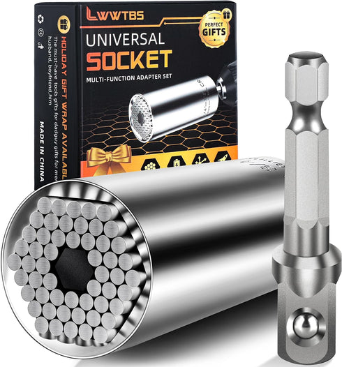 Super Universal Socket Tools Gifts for Men Dad Husband, Gifts for Mothers Fathers Day from Kids Son Daughters Wife Socket Power Drill Adapter Cool...