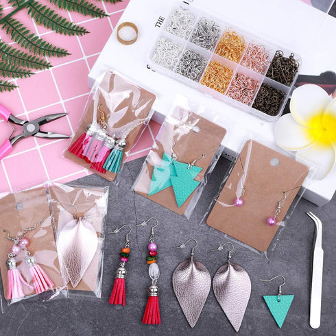 Earring Hooks, Audab 1400pcs Making Kit with 200pcs Ear Ring 1000pcs Jump Rings, Backs and Jewelry Pliers for Supplies Findings...