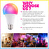 Dimmable E26 Warm LED Light Bulb, 6W RGBW Color 500LM with 16 Color Changing Modes for Christmas, Party etc with Remote Control 2 Pack...