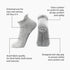 Ankle Socks Set with Non Slip Grips for Yoga, Pure Barre, Exercise, Pilates, Hospital Socks with Breathable Pouch for Women Men Adult Unisex 3 pai...