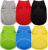 6 Pieces Plain Dog Shirt Sleeveless Puppy Cotton Dog Shirts Breathable Pet Apparel Tank Top Colorful Puppy Sweatshirt Clothes for Small Medium Dog...