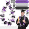 Unittype 6 Pcs 2024 Graduation Candy Lei Making Kit Include 5 ft Mesh Bag 3 Rolls of 98 ft Ribbon 216 Pcs Flower Pieces 48 Pcs Wooden Clip for Gra...