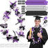 Unittype 6 Pcs 2024 Graduation Candy Lei Making Kit Include 5 ft Mesh Bag 3 Rolls of 98 ft Ribbon 216 Pcs Flower Pieces 48 Pcs Wooden Clip for Gra...