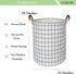 CLOCOR Collapsible Round Laundry Hamper/Large Storage Basket/Toys Bin/Boys and Girls Hamper/Room Decor (White check)...