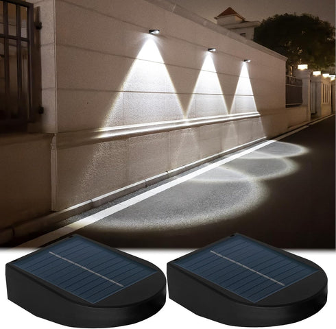 Solar Fence Lights Outdoor Waterproof LED Solar Wall Lights Dusk to Dawn Wall Lighting for Patio Yard Porch Deck Balcony Garden...