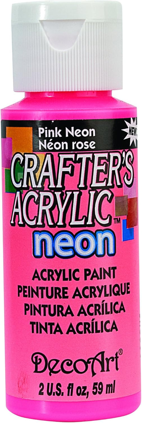 Crafter's Acrylic All Purpose Paint 2 Ounces-Pink Neon...