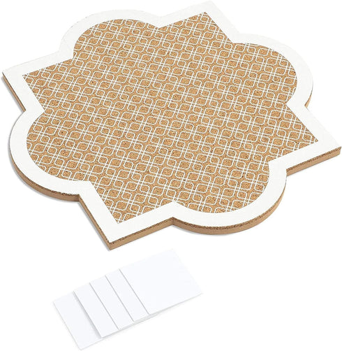 Stockroom Plus Decorative Bulletin Board Wall Organizer - Cute Framed Self-Adhesive Printed Cork Board for Home, Office, or School (12x12 in)...