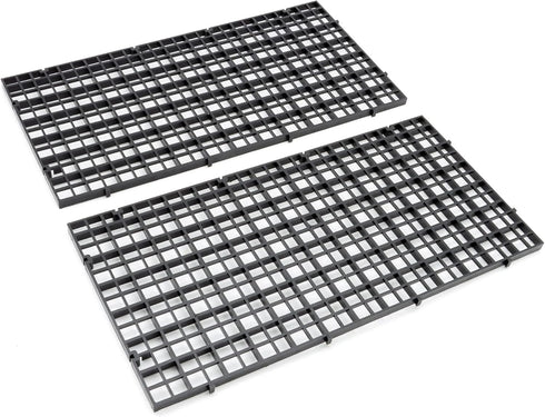 ALEGI Aquarium Plastic Grid Divider Tray Egg Crate,Grid Isolate Board Divider Fish Tank Bottom Black Filter Tray (Black 2 Pcs S)...