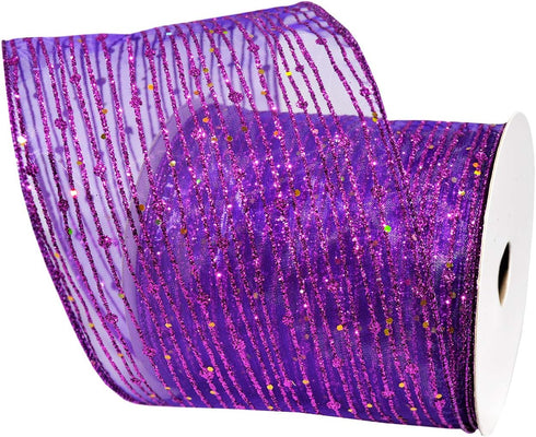 Morex Ribbon Twinkling Ribbon, Purple 4" x 10 yd...
