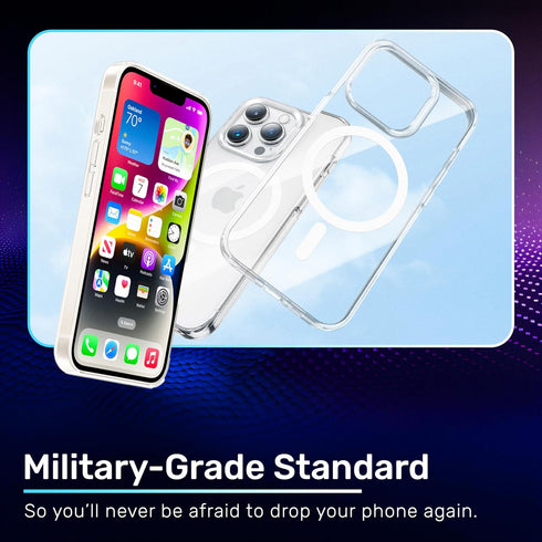 Phone Case: with 5-in-1 Combo Clear TPU PC Hard Magnetic Cover and 9H Tempered Glass Camera Lens Screen Protector - Ultimate Protection and Style ...
