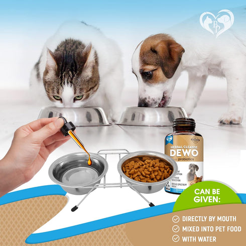 Cats & Dogs Natural Broad Spectrum Treatment & Herbal Medicine for Remove Parasites & Toxins - Probiotic Supplement Drops Made in USA...