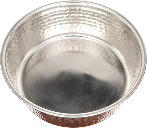 Neater Pet Brands Hammered Decorative Designer Bowls - Luxury Style Premium Dog and Cat Dishes (Large, Copper)...