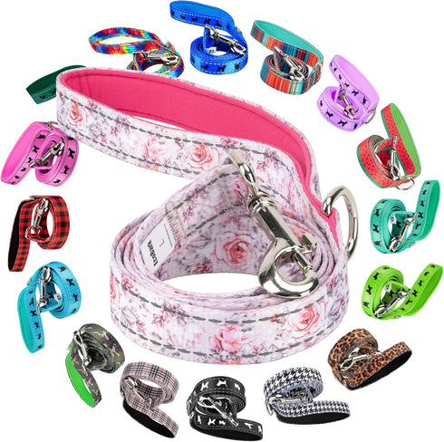 EcoBark Dog Leash - Soft & Reflective Comfort Leash with Padded Handle - Strong Durable Heavy Duty - Training and Pulling for Small, Medium or Lar...