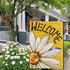 Daisy Summer Garden Flag 12x18 inches Double Sided, Seasonal Floral Welcome Farmhouse Patio Burlap Garden flag, Outdoor decoration small flag (yel...