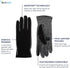 isotoner Women's Unlined Water Repellant Touch Screen Gloves, Black, One Size...