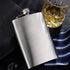 GENNISSY 10oz Hip Flask for Liquor - 304 Stainless Steel Silver, Leakproof with Funnel & Never Lose Cap, Gift for Men Women (Groomsmen, Camping, W...
