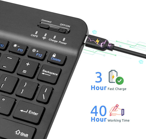Wireless Keyboard for Surface Go 2 (2020),Universal Slim Portable Bluetooth Keyboard Compatible with Surface Go 2 (2020) Keyboard with Built in Re...