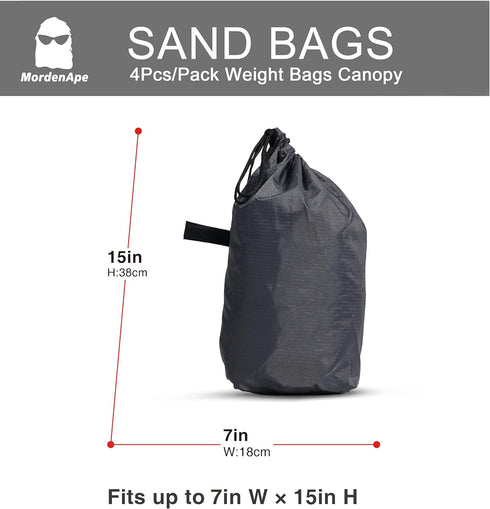 Weight Bags for Pop up Canopy Tent Outdoor Instant Shelter, Sand Bags, Leg Weights for Pop up Canopy Weighted Feet Bag Sand Bag, 4-Pack, Black...