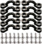 Kayak Pad Eye Kit, 10PCS Nylon Bungee Deck Loops Tie Down Pad Eye with 20 Screws for Boat Kayak Deck Rigging Kit...