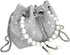 Evening Bucket Handbag for Women Sparkly Rhinestone Pearl Clutch Silver Purse for Party Club Wedding Cocktail Prom...