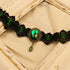Gothic Black Lace Gemstone Choker Necklace Retro Crystal Pendant Velvet Collar Neck Chain Halloween Cosplay Punk Party Costume Jewelry for Women G...