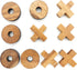 BSIRI Tic Tac Toe Wooden Board Games (Only X-O Pieces)- Unique Gifts, Fun Gifts for Kids and Adults and Use as Living Room Rustic Table Decor Idea...
