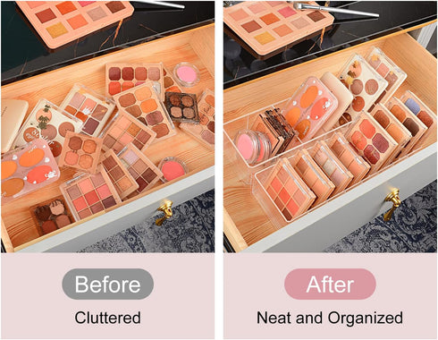 JessLab Acrylic Organizer, 8 Cube Sections Makeup Organizer for Drawer, Makeup Organizer for Vanity, Countertop, Bathroom, Kitchen and Cabinet Sto...
