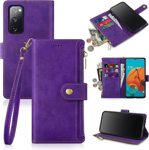Antsturdy Samsung Galaxy S20 FE Wallet case with Card Holder for Women Men,Galaxy S20 FE Phone case RFID Blocking PU Leather Flip Shockproof Cover...