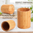 Bamboo Utensil Holder, Large Utensil Holders for Kitchen Counter, Bamboo Spoon and Chopstick Holder for Kitchen Decor, Flatware and Spatula Storag...