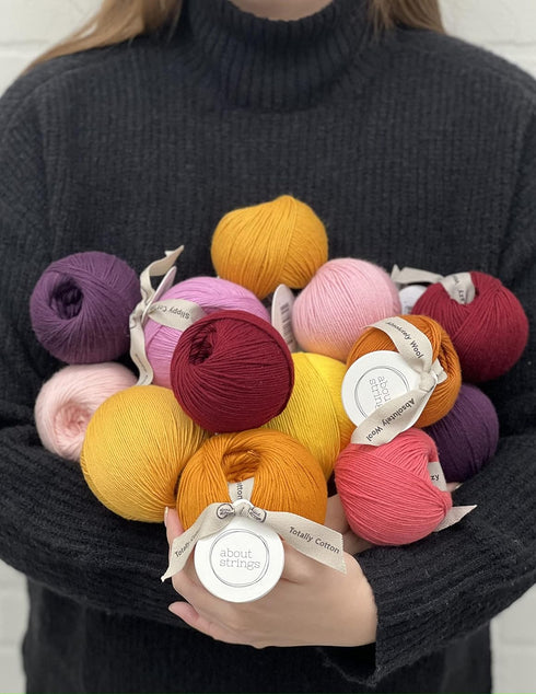 About Strings Lazy Wool - Merino Wool Blend No. 3 Light DK Yarn, 50g 109 Yards per Ball, 4-Pack (Peach)...