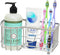 Simple Houseware Multi-Functional 6 Slots Toothbrush Holder, Chrome...