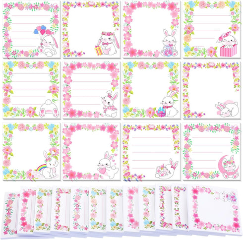 Handepo 12 Pack Rabbit Notepad Small to Do List Sticky Notes Funny Cute Note Pads Rabbit Sticky Notes Rabbit Theme Self Stick Note Pads Memo Pads ...