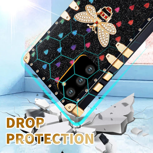 Loheckle for Samsung Galaxy A02s Phone Case for Women, Designer Square Cases for Galaxy A02s Phone Case with Ring Stand Holder and Lanyard, Stylis...